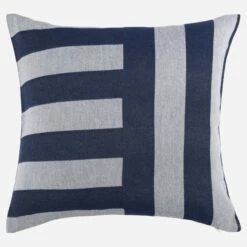 Habitat Coussin En Coton - 45 X 45 Cm - Bleu -meubles boutique 6441293
