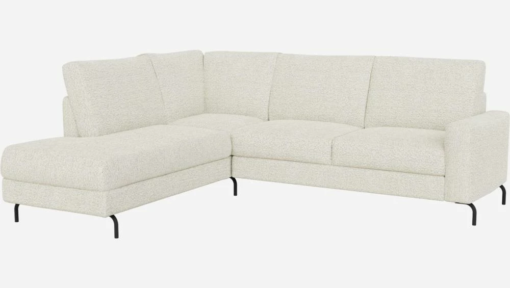 Habitat Canapé D'angle 2 Places Avec Chauffeuse Gauche En Tissu Melina - Gris Asphalte - Accoudoirs Droits - Pieds Cylindriques Fins En Acier Noir - Confort Medium 5 Habitat Canapé D'angle 2 Places Avec Chauffeuse Gauche En Tissu Melina - Gris Asphalte - Accoudoirs Droits - Pieds Cylindriques Fins En Acier Noir - Confort Medium – Image 5