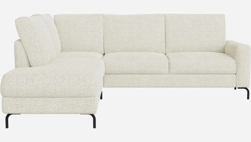 Habitat Canapé D'angle 2 Places Avec Chauffeuse Gauche En Tissu Melina - Gris Asphalte - Accoudoirs Droits - Pieds Cylindriques Fins En Acier Noir - Confort Medium 6 Habitat Canapé D'angle 2 Places Avec Chauffeuse Gauche En Tissu Melina - Gris Asphalte - Accoudoirs Droits - Pieds Cylindriques Fins En Acier Noir - Confort Medium – Image 6