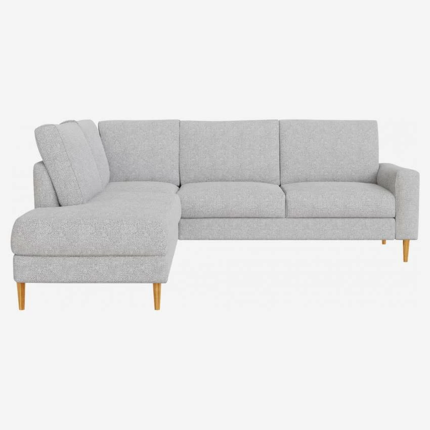 Habitat Canapé D'angle 2 Places Avec Chauffeuse Gauche En Tissu Melina - Gris Asphalte - Accoudoirs Droits - Pieds Droits En Chêne Huilé - Confort Ferme 1 Habitat Canapé D'angle 2 Places Avec Chauffeuse Gauche En Tissu Melina - Gris Asphalte - Accoudoirs Droits - Pieds Droits En Chêne Huilé - Confort Ferme