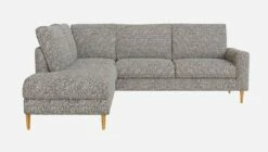 Habitat Canapé D'angle 2 Places Avec Chauffeuse Gauche En Tissu Venezia - Bleu Zingué - Accoudoirs Droits - Pieds Droits En Chêne Huilé - Confort Ferme -meubles boutique 910 canape 2 pl chauffeuse g pg5 10276295 2