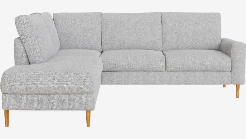 Habitat Canapé D'angle 2 Places Avec Chauffeuse Droite En Tissu Melina - Gris Asphalte - Accoudoirs Droits - Pieds Droits En Chêne Huilé - Confort Medium 5 Habitat Canapé D'angle 2 Places Avec Chauffeuse Droite En Tissu Melina - Gris Asphalte - Accoudoirs Droits - Pieds Droits En Chêne Huilé - Confort Medium – Image 5