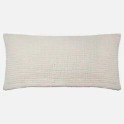 Habitat Coussin Engaze De Coton - 40 X 80 Cm - Motif Damier – Design By Floriane Jacques -meubles boutique almofada em gaze de algodao 40 x 80 cm motivo quadrados design by floriane jacques 12565255