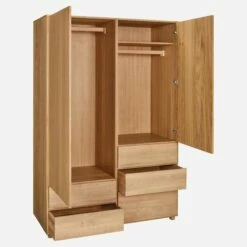 Habitat Armoire En Chêne - Naturel -meubles boutique armoire en chene naturel 9984177