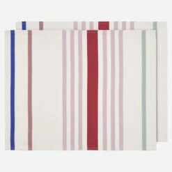 Habitat Lot De 2 Sets De Table En Coton - 40 X 48 Cm - Multicolore -meubles boutique artiga s 2 set de table raye 48x40 8246079