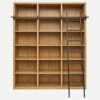 Habitat Bibliothèque En Chêne Avec Son échelle Amovible - Naturel