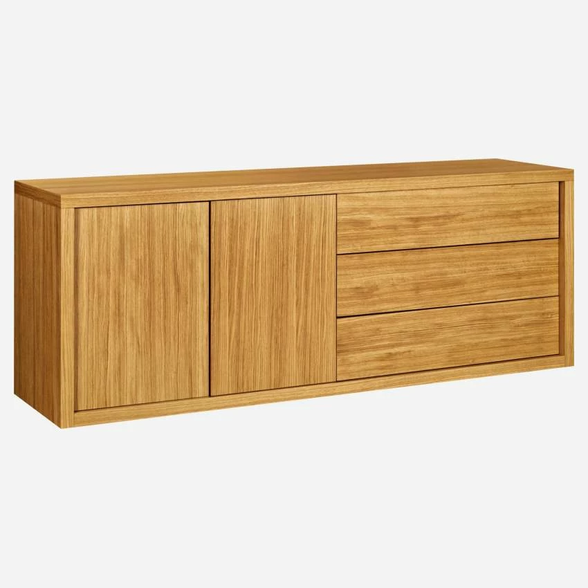 Habitat Buffet Bas 2 Portes Avec 3 Tiroirs En Chêne 5 Habitat Buffet Bas 2 Portes Avec 3 Tiroirs En Chêne – Image 5