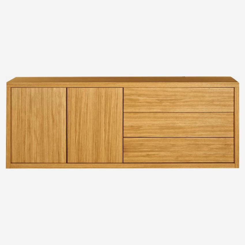 Habitat Buffet Bas 2 Portes Avec 3 Tiroirs En Chêne 2 Habitat Buffet Bas 2 Portes Avec 3 Tiroirs En Chêne – Image 2