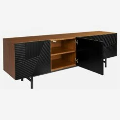 Habitat Buffet Bas 4 Portes En Noyer -meubles boutique buffet bas 4 portes en noyer 1283525