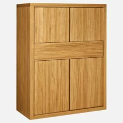 Habitat Buffet Haut 4 Portes Avec Tiroir En Chêne -meubles boutique buffet haut 4 portes avec tiroir en chene 1093733