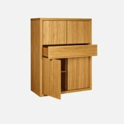 Habitat Buffet Haut 4 Portes Avec Tiroir En Chêne -meubles boutique buffet haut 4 portes avec tiroir en chene 1093745