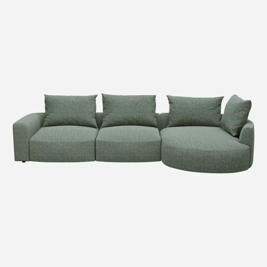 Habitat Canapé D'angle Droit En Tissu Bellagio - Vert Lagon 6 Habitat Canapé D'angle Droit En Tissu Bellagio - Vert Lagon – Image 6
