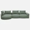 Habitat Canapé D'angle Gauche En Tissu Bellagio - Vert Lagon