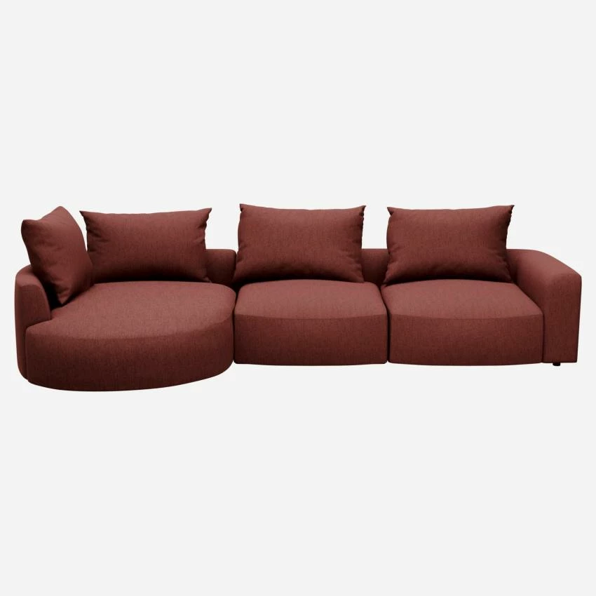 Habitat Canapé D'angle Gauche En Tissu Copparo - Rouge Amourette 1 Habitat Canapé D'angle Gauche En Tissu Copparo - Rouge Amourette