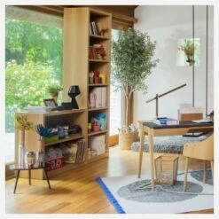 Habitat Petite Bibliothèque - 100 X 85 Cm - Naturel -meubles boutique caisson de rangement en chene 100 x 85 cm naturel 2591611