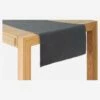 Habitat Travers De Table En Lin - 40 X 150 Cm - Gris Anthracite