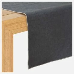 Habitat Travers De Table En Lin - 40 X 150 Cm - Gris Anthracite -meubles boutique caminho de mesa em linho 40 x 150 cm cinzento antracite 6441205