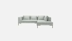 Habitat Canapé 2 Places Avec Méridienne Droite En Tissu Alba - Gris Brume -meubles boutique canape 2 places avec meridienne droite en tissu alba gris brume 10272851 2