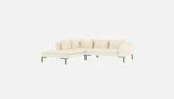 Habitat Canapé 2 Places Avec Méridienne Droite En Tissu Bormio - Blanc Albâtre -meubles boutique canape 2 places avec meridienne droite en tissu bormio blanc albatre 10374489 2