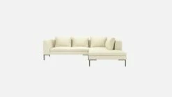 Habitat Canapé 2 Places Avec Méridienne Droite En Tissu Venezia - Blanc Craie -meubles boutique canape 2 places avec meridienne droite en tissu venezia blanc craie 10272163 2