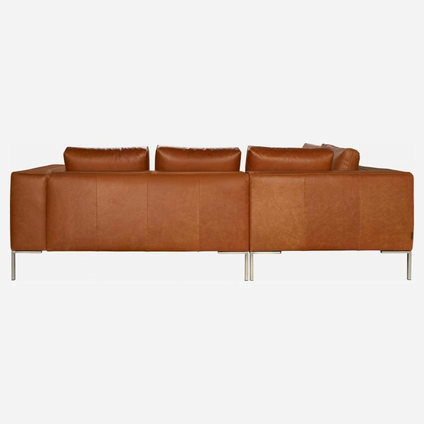 Habitat Canapé 2 Places Avec Méridienne Gauche En Cuir Vintage Leather - Marron Cognac 5 Habitat Canapé 2 Places Avec Méridienne Gauche En Cuir Vintage Leather - Marron Cognac – Image 5