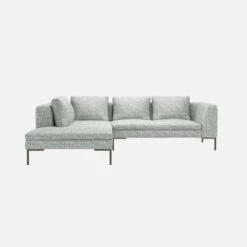 Habitat Canapé 2 Places Avec Méridienne Gauche En Tissu Alba - Gris Brume -meubles boutique canape 2 places avec meridienne gauche en tissu alba gris brume 10272819 1