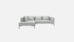 Habitat Canapé 2 Places Avec Méridienne Gauche En Tissu Alba - Gris Brume -meubles boutique canape 2 places avec meridienne gauche en tissu alba gris brume 10272819 2