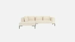 Habitat Canapé 2 Places Avec Méridienne Gauche En Tissu Bormio - Blanc Albâtre -meubles boutique canape 2 places avec meridienne gauche en tissu bormio blanc albatre 10374477 2