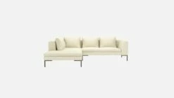 Habitat Canapé 2 Places Avec Méridienne Gauche En Tissu Venezia - Blanc Craie -meubles boutique canape 2 places avec meridienne gauche en tissu venezia blanc craie 10272131 2