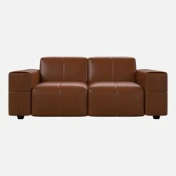Habitat Canapé 2 Places En Cuir Vintage Leather - Marron Cognac -meubles boutique canape 2 places en cuir vintage cognac 1101797 1