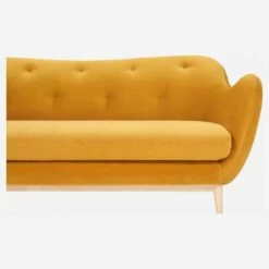 Habitat Canapé 2 Places En Velours Jaune Moutarde - Design By Adrien Carvès -meubles boutique canape 2 places en velours jaune moutarde design by adrien carves 1238531