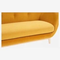 Habitat Canapé 2 Places En Velours Jaune Moutarde - Design By Adrien Carvès -meubles boutique canape 2 places en velours jaune moutarde design by adrien carves 1238535