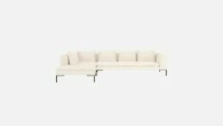 Habitat Canapé 3 Places Avec Méridienne Gauche En Tissu Bormio - Blanc Albâtre -meubles boutique canape 3 places avec meridienne gauche en tissu bormio blanc albatre 10374493 2