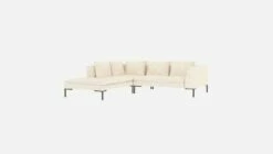 Habitat Canapé 3 Places Avec Méridienne Gauche En Tissu Bormio - Blanc Albâtre -meubles boutique canape 3 places avec meridienne gauche en tissu bormio blanc albatre 10633937 2