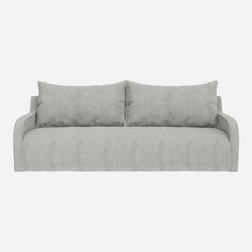 Habitat Canapé 3 Places En Lin - Beige Moucheté 6 Habitat Canapé 3 Places En Lin - Beige Moucheté – Image 6