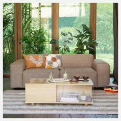 Habitat Canapé 3 Places En Tissu Venezia - Vert Lichen -meubles boutique canape 3 places en tissu venezia vert lichen 10354399