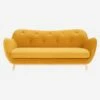 Habitat Canapé 3 Places En Velours Jaune Moutarde - Design By Adrien Carvès