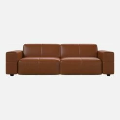 Habitat Canapé 4 Places En Cuir Vintage Leather - Marron Cognac -meubles boutique canape 4 places en cuir vintage cognac 1101569 1