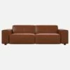Habitat Canapé 4 Places En Cuir Vintage Leather - Marron Cognac