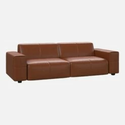 Habitat Canapé 4 Places En Cuir Vintage Leather - Marron Cognac -meubles boutique canape 4 places en cuir vintage cognac 1101573 1