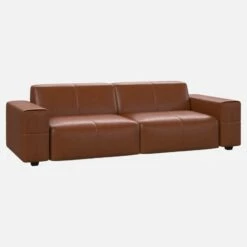 Habitat Canapé 4 Places En Cuir Vintage Leather - Marron Cognac -meubles boutique canape 4 places en cuir vintage cognac 1101573