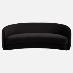 Habitat Canapé Arrondi En Velours - Noir