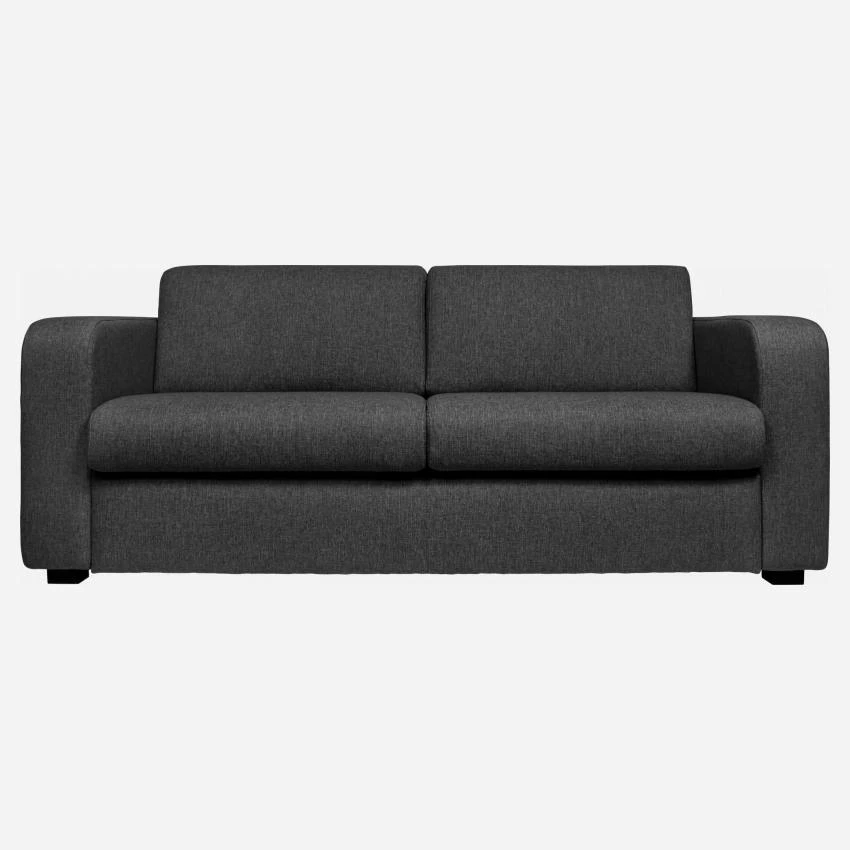 Habitat Canapé Convertible 2 Places à Lattes En Tissu - Gris Foncé 1 Habitat Canapé Convertible 2 Places à Lattes En Tissu - Gris Foncé