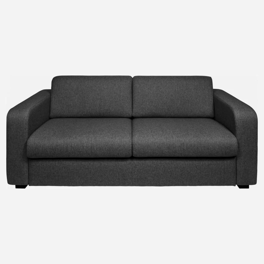 Habitat Canapé Convertible 2 Places à Lattes En Tissu - Gris Foncé 2 Habitat Canapé Convertible 2 Places à Lattes En Tissu - Gris Foncé – Image 2