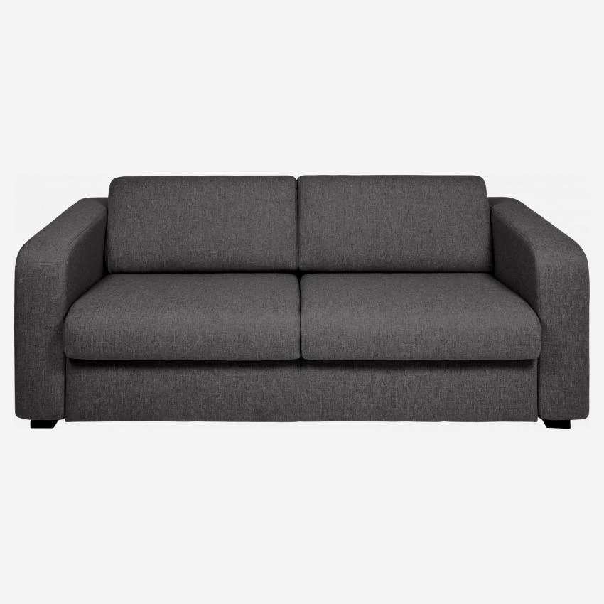 Habitat Canapé Convertible 3 Places à Lattes En Tissu - Gris Foncé 2 Habitat Canapé Convertible 3 Places à Lattes En Tissu - Gris Foncé – Image 2