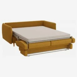 Habitat Canapé Convertible 3 Places En Tissu - Jaune Moutarde -meubles boutique canape convertible 3 places en tissu jaune moutarde 1111579