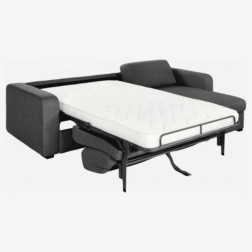 Habitat Canapé Convertible D'angle 2 Places à Lattes En Tissu - Gris Foncé 5 Habitat Canapé Convertible D'angle 2 Places à Lattes En Tissu - Gris Foncé – Image 5