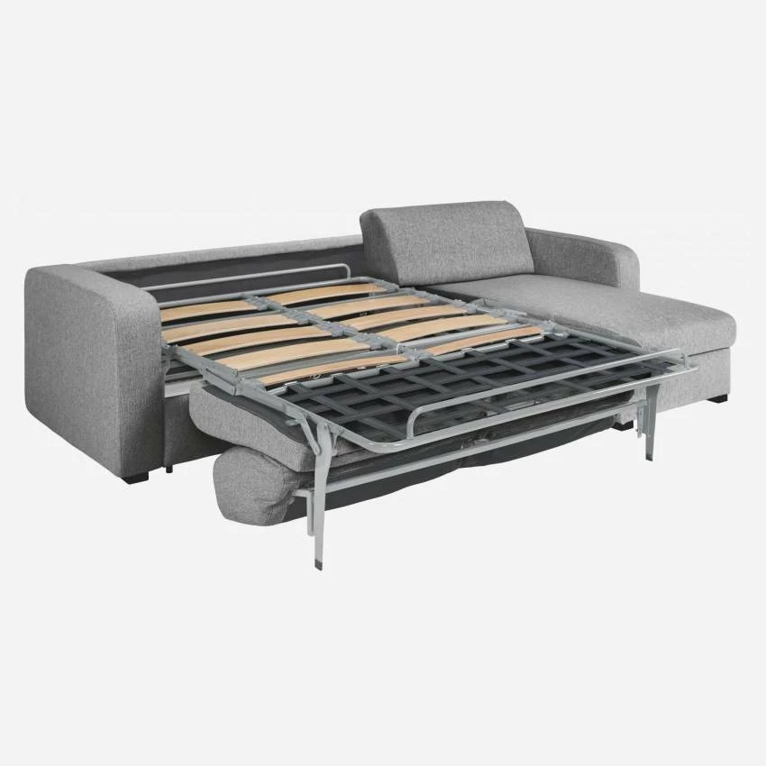 Habitat Canapé Convertible D'angle 2 Places à Lattes En Tissu - Gris 3 Habitat Canapé Convertible D'angle 2 Places à Lattes En Tissu - Gris – Image 3