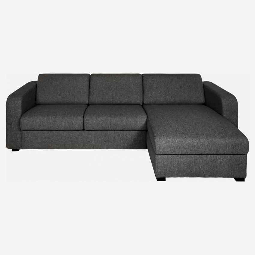 Habitat Canapé Convertible D'angle 2 Places En Tissu - Gris Foncé 2 Habitat Canapé Convertible D'angle 2 Places En Tissu - Gris Foncé – Image 2