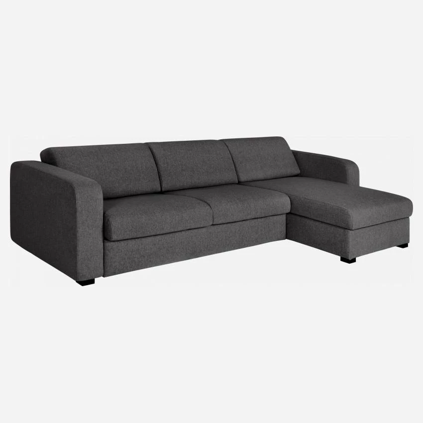 Habitat Canapé Convertible D'angle 3 Places à Lattes En Tissu - Gris Foncé 6 Habitat Canapé Convertible D'angle 3 Places à Lattes En Tissu - Gris Foncé – Image 6